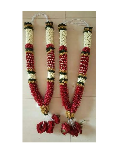 cozy red and white garland